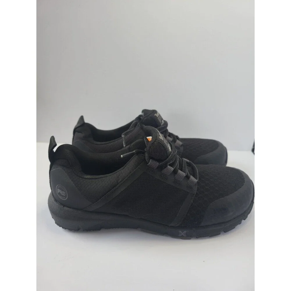 Timberland PRO unisex Sz 8M Black Steel Toe Work Shoes Anti-Fatigue SR Sneakers